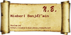 Nieberl Benjámin névjegykártya