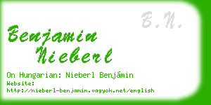 benjamin nieberl business card