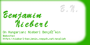 benjamin nieberl business card